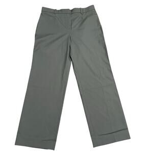 JOSEPH 100% Virgin Wool Straight Leg Mid-Rise Trousers, Gray, Size EU 40/ US 12